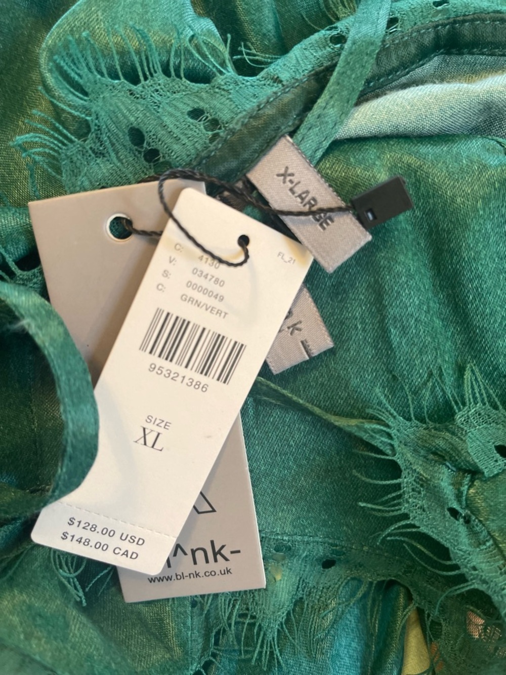 ❤️ NWT! Anthropologie x Bl^nk Eustella Bare Green Maxi Satin Slip Dress XL - Picture 11 of 15